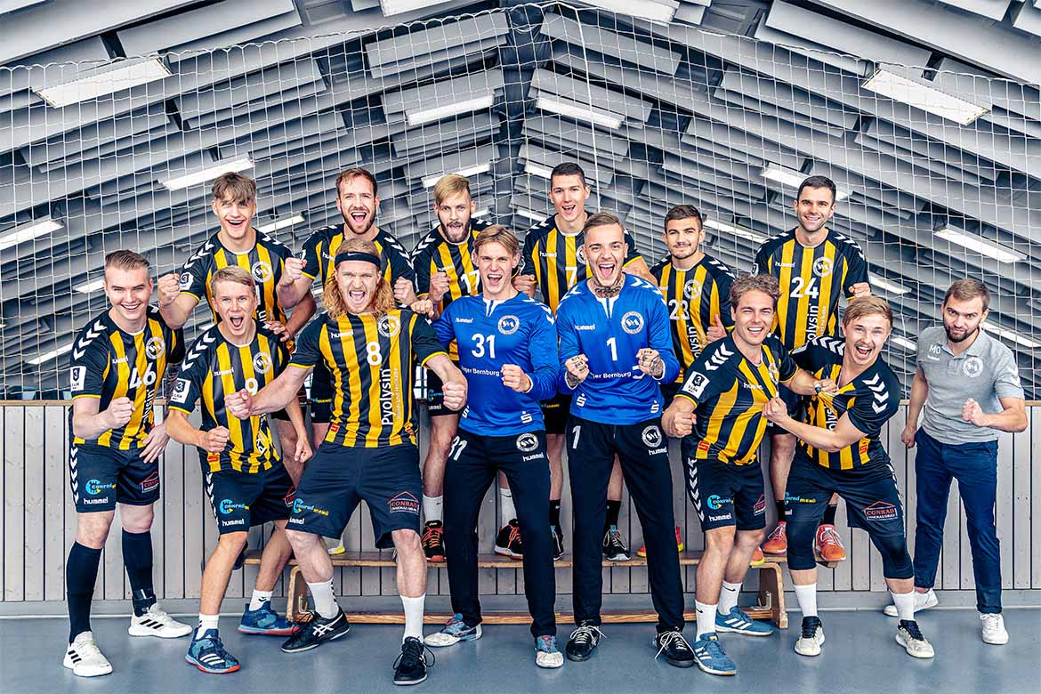 Teamfoto SV Anhalt Bernburg – professionelle Sportfotografie für Bundesliga Handball